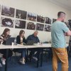 Майстер-клас воєнних журналістів Олександри Єфименко і Руслана Халапова у пресцентрі НСЖУ (16 травня 2023 року)